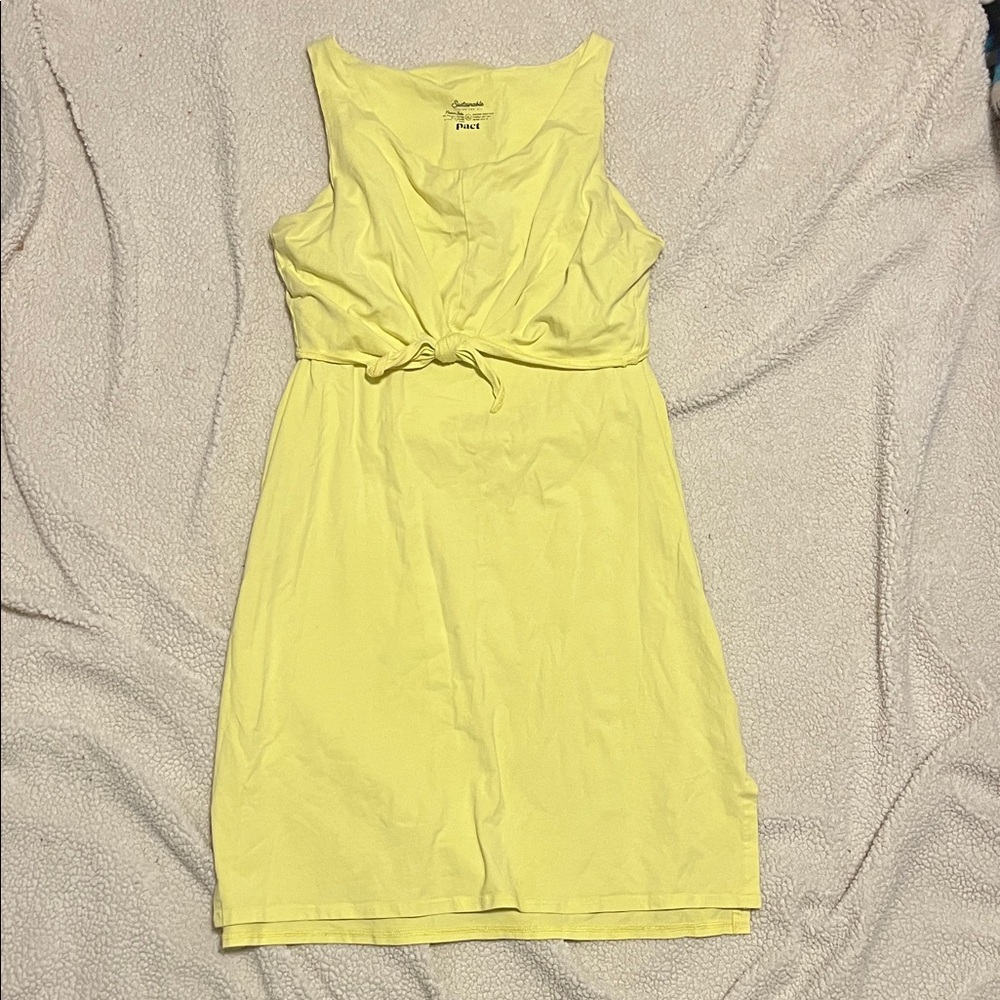 Pact Yellow Mini Dress